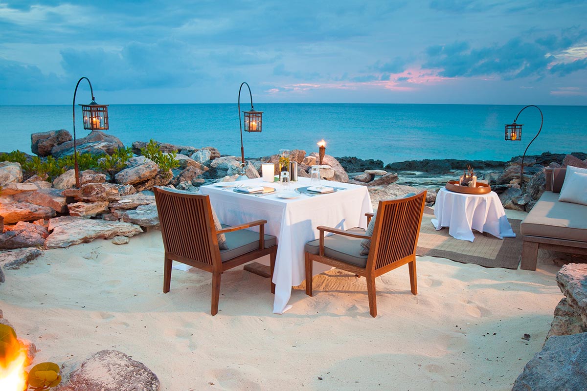 Dinner with a view, The Ocean Cove Pavilion at Amanyara in Turks + Caicos | cazenove+loyd