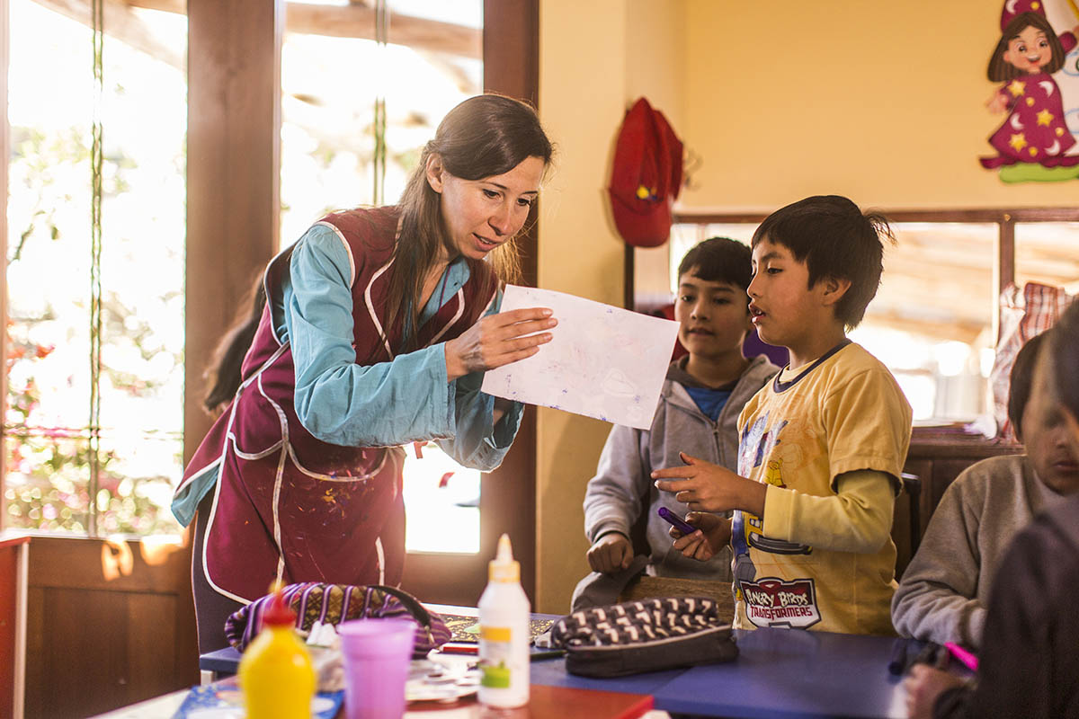 Volunteer in the local schools with the Soy Luna Foundation, in Peru's Sacred Valley