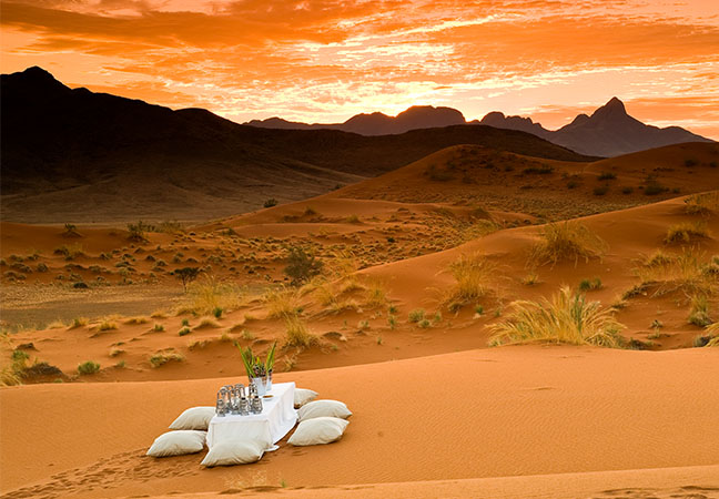 Sossusvlei Desert Luxury Picnic landscape