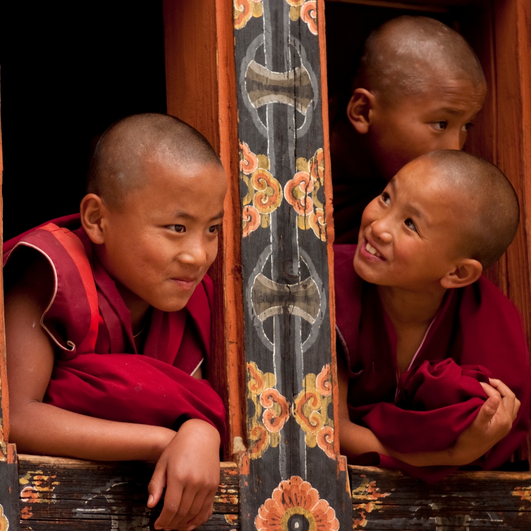 Young monks in Bhutan