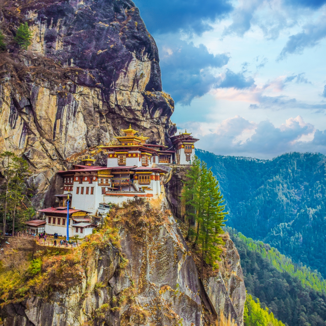 Tiger's Nest monastery a must see during the luxury group travel to Bhutan