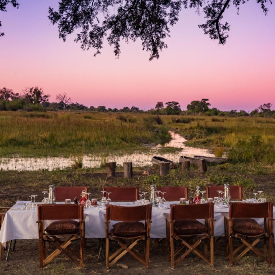 Dinner at Duke's Camp Botswana